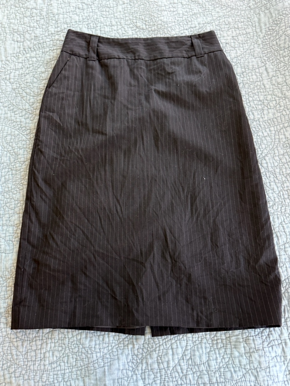Banana Republic Black Pinstripe Pencil Skirt